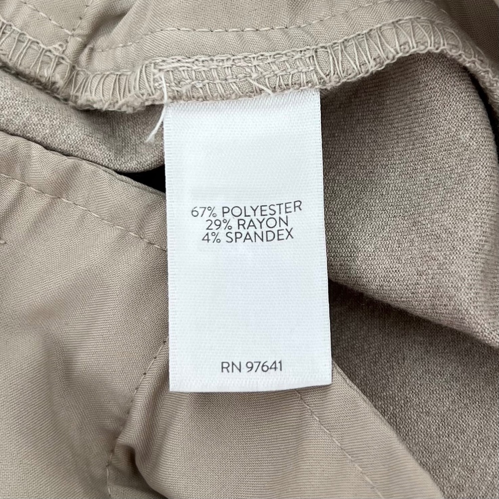 J. Jill Women Tapered Leg Elastic Back Trouser Pant Size 16 Taupe Career Modest - Picture 6 of 12